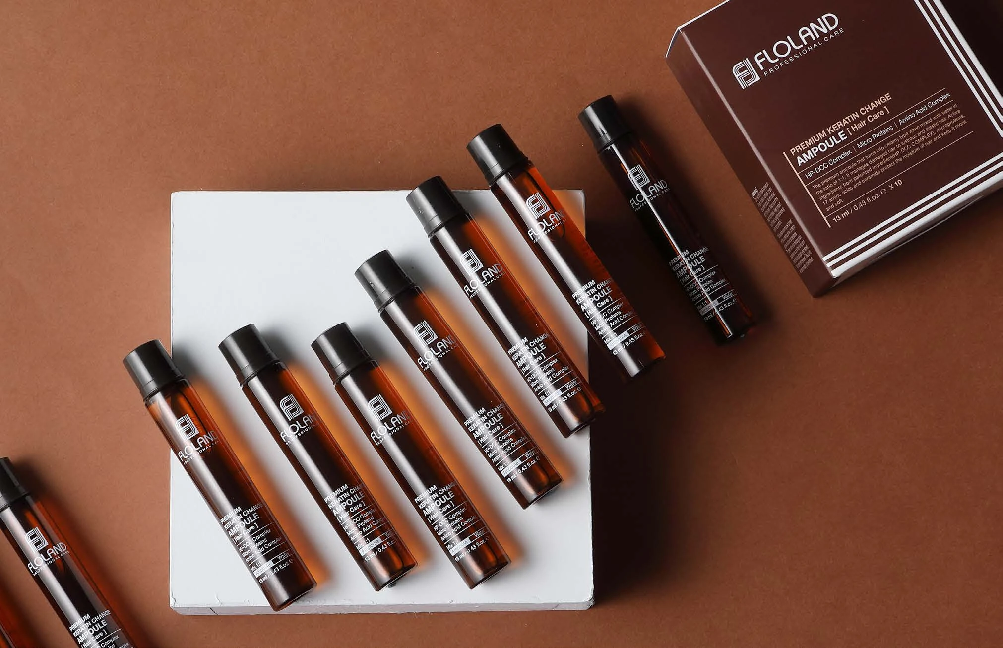Actual Floland Keratin Change Ampoule campaign photograph